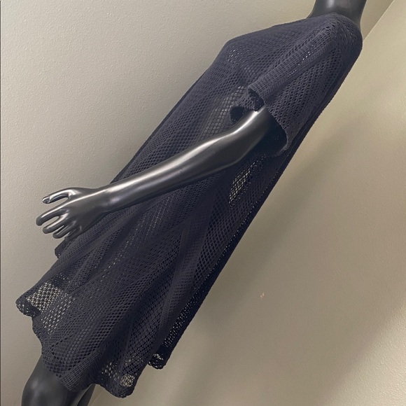 VINTAGE Sand Dollar Swim Cover up Black Mesh Dress - Picture 6 of 13